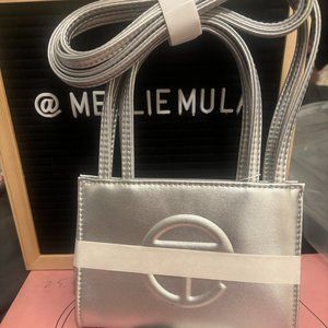 Telfar Silver Small Shopping Bag
